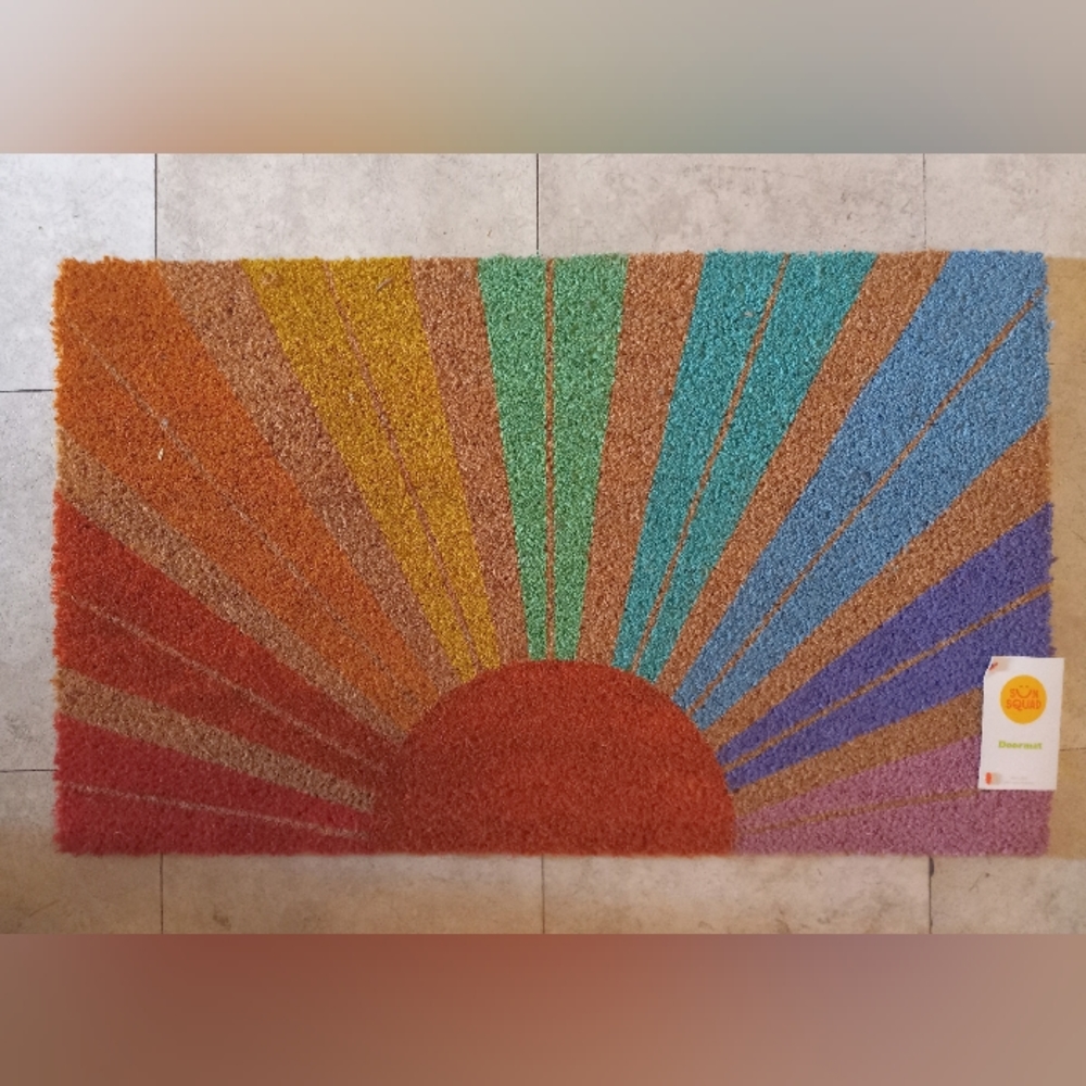 New Rainbow Sun Doormat
